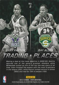 2014-15 Hoops - Trading Places #5 Gary Payton / Ray Allen Back