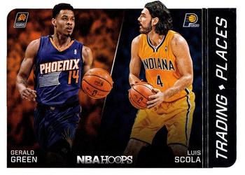 2014-15 Hoops - Trading Places #14 Gerald Green / Luis Scola Front