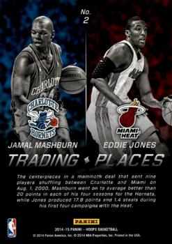 2014-15 Hoops - Trading Places #2 Jamal Mashburn / Eddie Jones Back