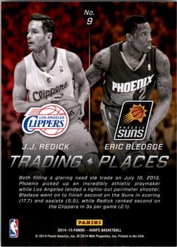2014-15 Hoops - Trading Places #9 J.J. Redick / Eric Bledsoe Back