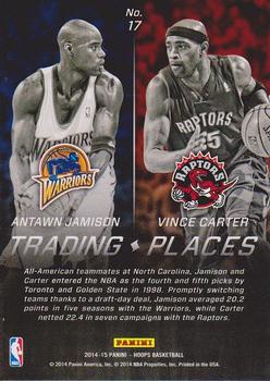 2014-15 Hoops - Trading Places #17 Antawn Jamison / Vince Carter Back