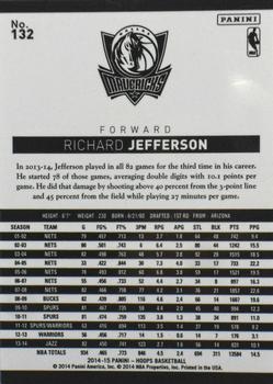 2014-15 Hoops - Gold #132 Richard Jefferson Back