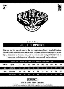2014-15 Hoops - Gold #2 Austin Rivers Back