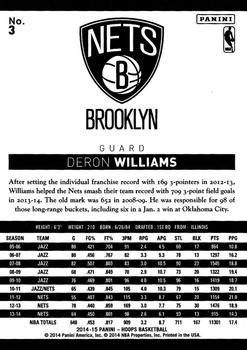 2014-15 Hoops - Gold #3 Deron Williams Back