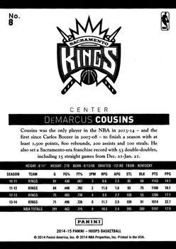 2014-15 Hoops - Gold #8 DeMarcus Cousins Back