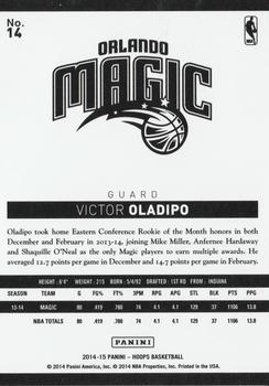 2014-15 Hoops - Gold #14 Victor Oladipo Back