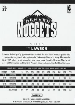 2014-15 Hoops - Gold #27 Ty Lawson Back