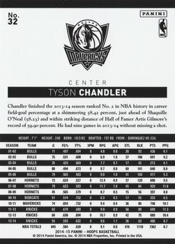 2014-15 Hoops - Gold #32 Tyson Chandler Back