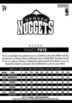 2014-15 Hoops - Gold #37 Randy Foye Back