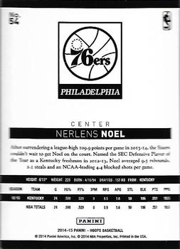 2014-15 Hoops - Gold #54 Nerlens Noel Back
