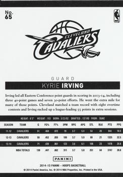 2014-15 Hoops - Gold #65 Kyrie Irving Back
