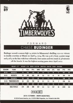 2014-15 Hoops - Gold #89 Chase Budinger Back