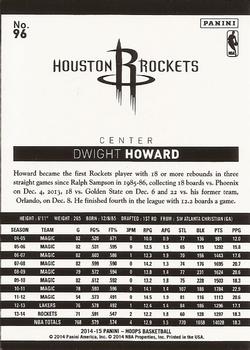 2014-15 Hoops - Gold #96 Dwight Howard Back