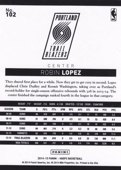 2014-15 Hoops - Gold #102 Robin Lopez Back