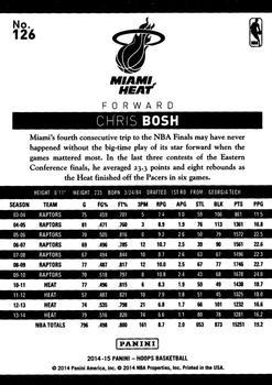 2014-15 Hoops - Gold #126 Chris Bosh Back