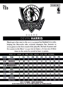 2014-15 Hoops - Gold #133 Devin Harris Back