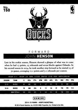 2014-15 Hoops - Gold #150 John Henson Back
