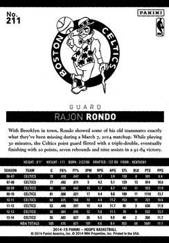 2014-15 Hoops - Gold #211 Rajon Rondo Back