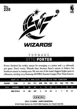 2014-15 Hoops - Gold #220 Otto Porter Back