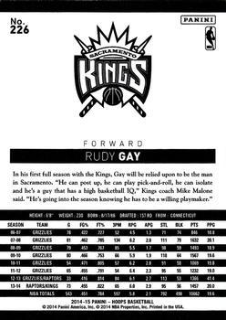 2014-15 Hoops - Gold #226 Rudy Gay Back