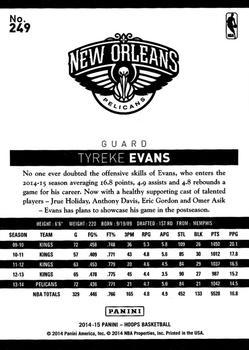 2014-15 Hoops - Gold #249 Tyreke Evans Back