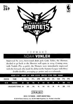 2014-15 Hoops - Gold #269 Noah Vonleh Back