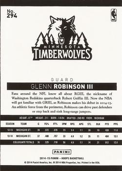 2014-15 Hoops - Gold #294 Glenn Robinson III Back