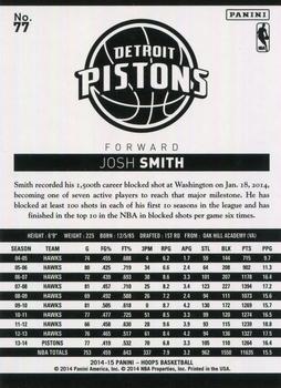 2014-15 Hoops - Green #77 Josh Smith Back