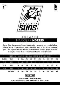 2014-15 Hoops - Green #6 Markieff Morris Back
