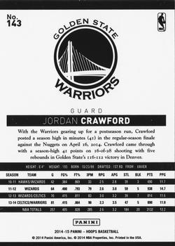 2014-15 Hoops - Green #143 Jordan Crawford Back