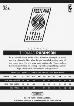 2014-15 Hoops - Green #206 Thomas Robinson Back