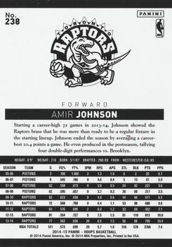 2014-15 Hoops - Green #238 Amir Johnson Back