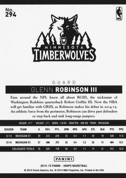 2014-15 Hoops - Green #294 Glenn Robinson III Back