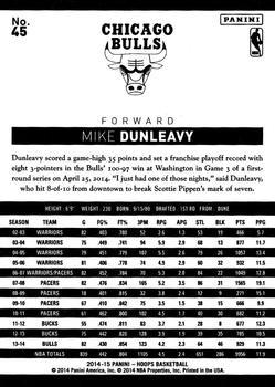 2014-15 Hoops - Silver #45 Mike Dunleavy Jr. Back