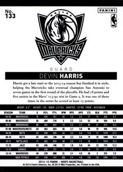 2014-15 Hoops - Silver #133 Devin Harris Back