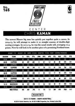 2014-15 Hoops - Silver #165 Chris Kaman Back