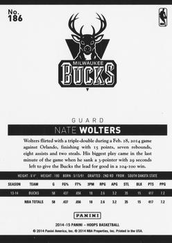 2014-15 Hoops - Silver #186 Nate Wolters Back