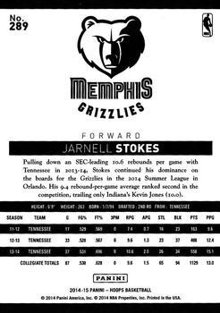 2014-15 Hoops - Silver #289 Jarnell Stokes Back