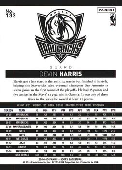 2014-15 Hoops - Artist's Proof #133 Devin Harris Back