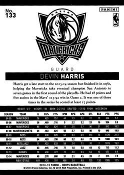 2014-15 Hoops - Artist's Proof Black #133 Devin Harris Back