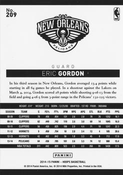 2014-15 Hoops - Artist's Proof Black #209 Eric Gordon Back