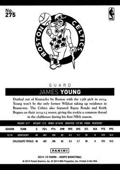 2014-15 Hoops - Artist's Proof Black #275 James Young Back