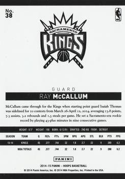 2014-15 Hoops - Red #38 Ray McCallum Back