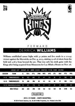 2014-15 Hoops - Red #28 Derrick Williams Back