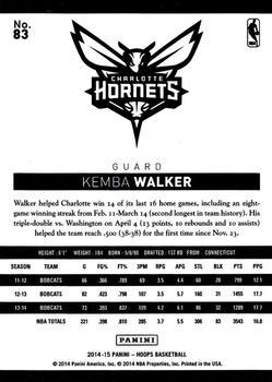 2014-15 Hoops - Red #83 Kemba Walker Back