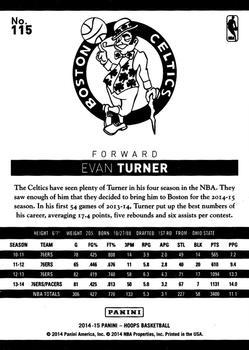 2014-15 Hoops - Red #115 Evan Turner Back