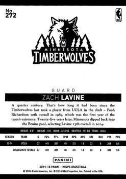 2014-15 Hoops - Red #272 Zach LaVine Back