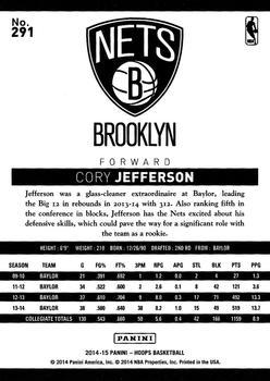 2014-15 Hoops - Red #291 Cory Jefferson Back
