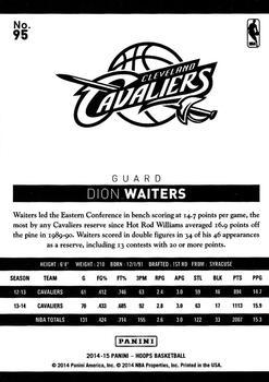 2014-15 Hoops - Blue #95 Dion Waiters Back