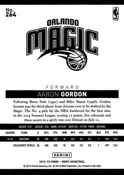 2014-15 Hoops - Blue #264 Aaron Gordon Back